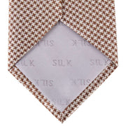David Van Hagen Houndstooth Tie - Brown/White