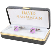 David Van Hagen Knot Cufflinks - Purple
