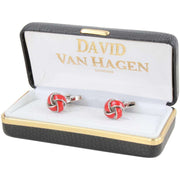 David Van Hagen Knot Cufflinks - Red