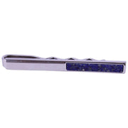 David Van Hagen Lapis Lazuli Tie Slide - Silver