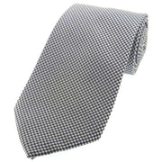 David Van Hagen Neat Woven Polyester Morning Tie - Grey