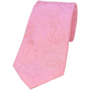 David Van Hagen Paisley Silk Tie - Baby Pink