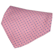David Van Hagen Pin Dot Silk Handkerchief - Pink/Blue