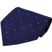 David Van Hagen Pin Dots Silk Handkerchief - Navy/Multi-colour