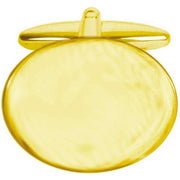 David Van Hagen Plain Flat Cufflinks - Gold