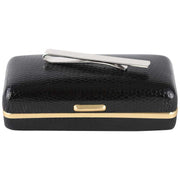 David Van Hagen Plain Polished Rhodium Tie Slide - Silver