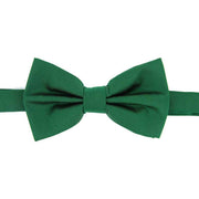 David Van Hagen Plain Satin Silk Bow Tie - Emerald Green