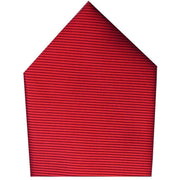 David Van Hagen Plain Twill Polyester Pocket Square - Red