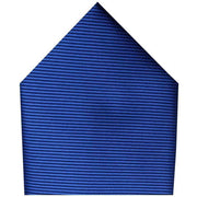 David Van Hagen Plain Twill Polyester Pocket Square - Royal Blue
