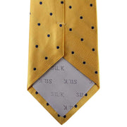 David Van Hagen Polka Dot Tie - Gold/Navy