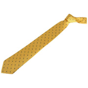 David Van Hagen Polka Dot Tie - Gold/Navy