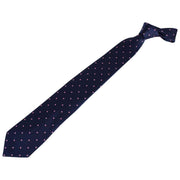 David Van Hagen Polka Dot Tie - Navy/Pink
