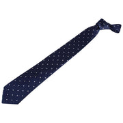 David Van Hagen Polka Dot Tie - Navy/White