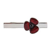 David Van Hagen Poppy Tie Slide - Red/Silver