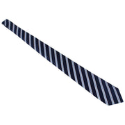 David Van Hagen Regimental Striped Tie - Navy/White/Lilac