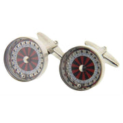 David Van Hagen Roulette Wheel Cufflinks - Red/Black/White