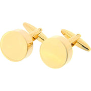 David Van Hagen Round Cufflinks - Gold