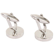 David Van Hagen Round Floral Cufflinks - Black/Blue