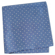 David Van Hagen Small Spots Silk Handkerchief - Blue/White