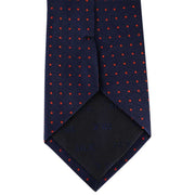 David Van Hagen Spotted Tie - Navy/Red