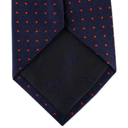 David Van Hagen Spotted Tie - Navy/Red