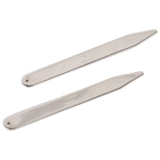 David Van Hagen Sterling Silver Hallmark Collar Stiffeners - Silver