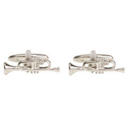 David Van Hagen Trumpet Cufflinks - Silver