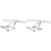 David Van Hagen Two Tone Shotgun Cufflinks - Silver/Gold