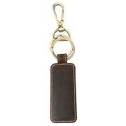 David Van Hagen Vintage Leather Key Ring - Brown