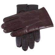Dents Cashmere Lined Touchscreen Leather Gloves - Brown