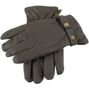 Dents Exmoor Waxed Cotton Gloves - Olive