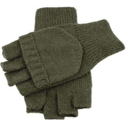 Dents Knitted Capmitt Shooting Gloves - Olive