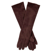 Dents Long Touchscreen Faux Suede Gloves - Conker Brown