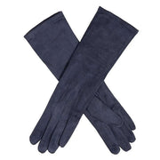 Dents Long Touchscreen Faux Suede Gloves - Navy