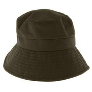 Dents Luna Waxed Cotton Hat  - Olive Green