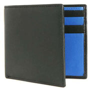 Dents Medway RFID Bifold Leather Wallet - Black/Royal Blue