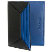 Dents Medway RFID Card Holder Leather Wallet - Black/Royal Blue