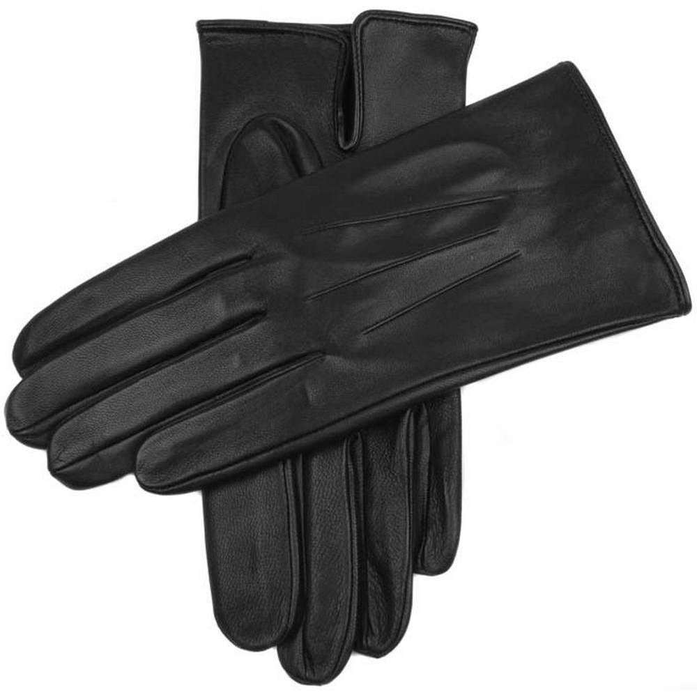Mens Dents Black Milton Unlined Hairsheep Leather Gloves