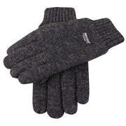 Dents Plain Knitted Gloves - Charcoal