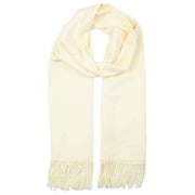 Dents Plain Woven Pashmina Scarf - Ivory