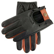 Dents The Suited Racer Griffin Two Colour Driving Gloves - Black/Highway Tan