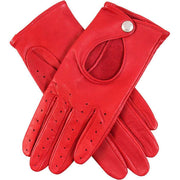 Dents Thruxton Hairsheep Leather Driving Gloves - Berry Red