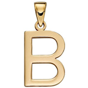 Elements Gold B Pendant - Gold