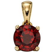 Elements Gold January Birthstone Pendant - Red/Gold