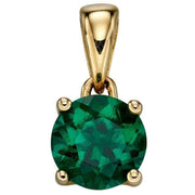 Elements Gold May Birthstone Pendant - Green/Gold