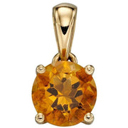 Elements Gold November Birthstone Pendant - Orange/Gold