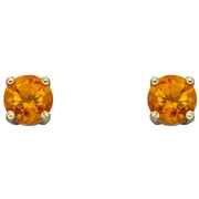 Elements Gold November Birthstone Stud Earrings - Orange/Gold