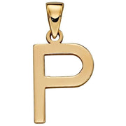 Elements Gold P Pendant - Gold