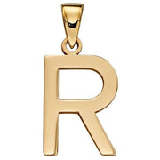 Elements Gold R Pendant - Gold