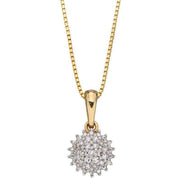 Elements Gold Urchin Cluster Pendant - Yellow Gold/Silver